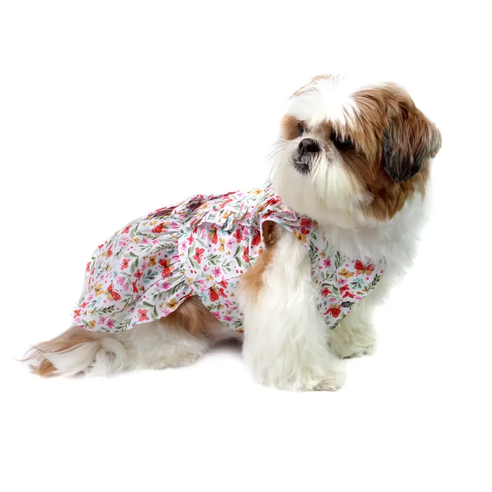 Vestido Borboletas Bichinho Chic Bege — foto 4