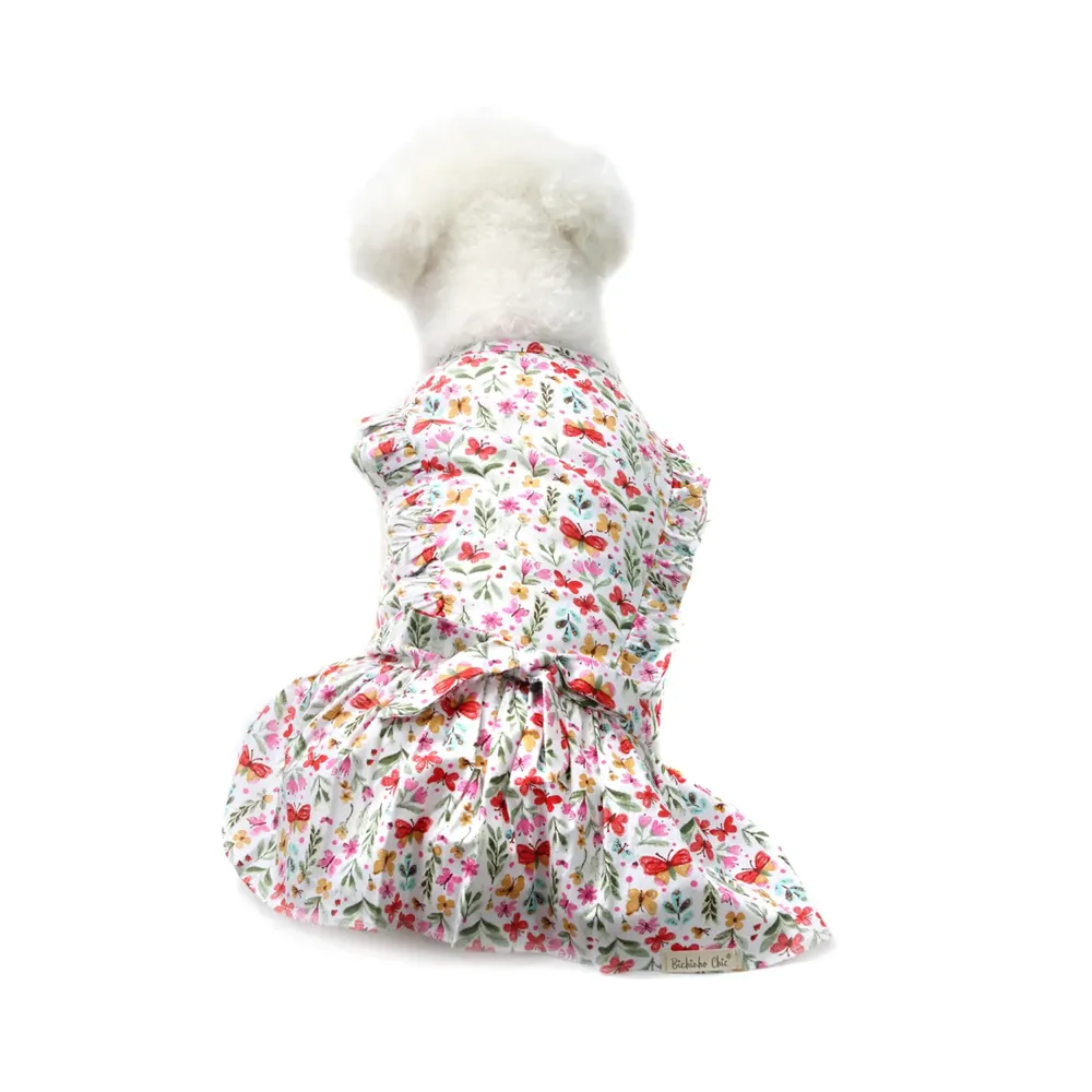 Vestido Borboletas Bichinho Chic Bege — foto 6