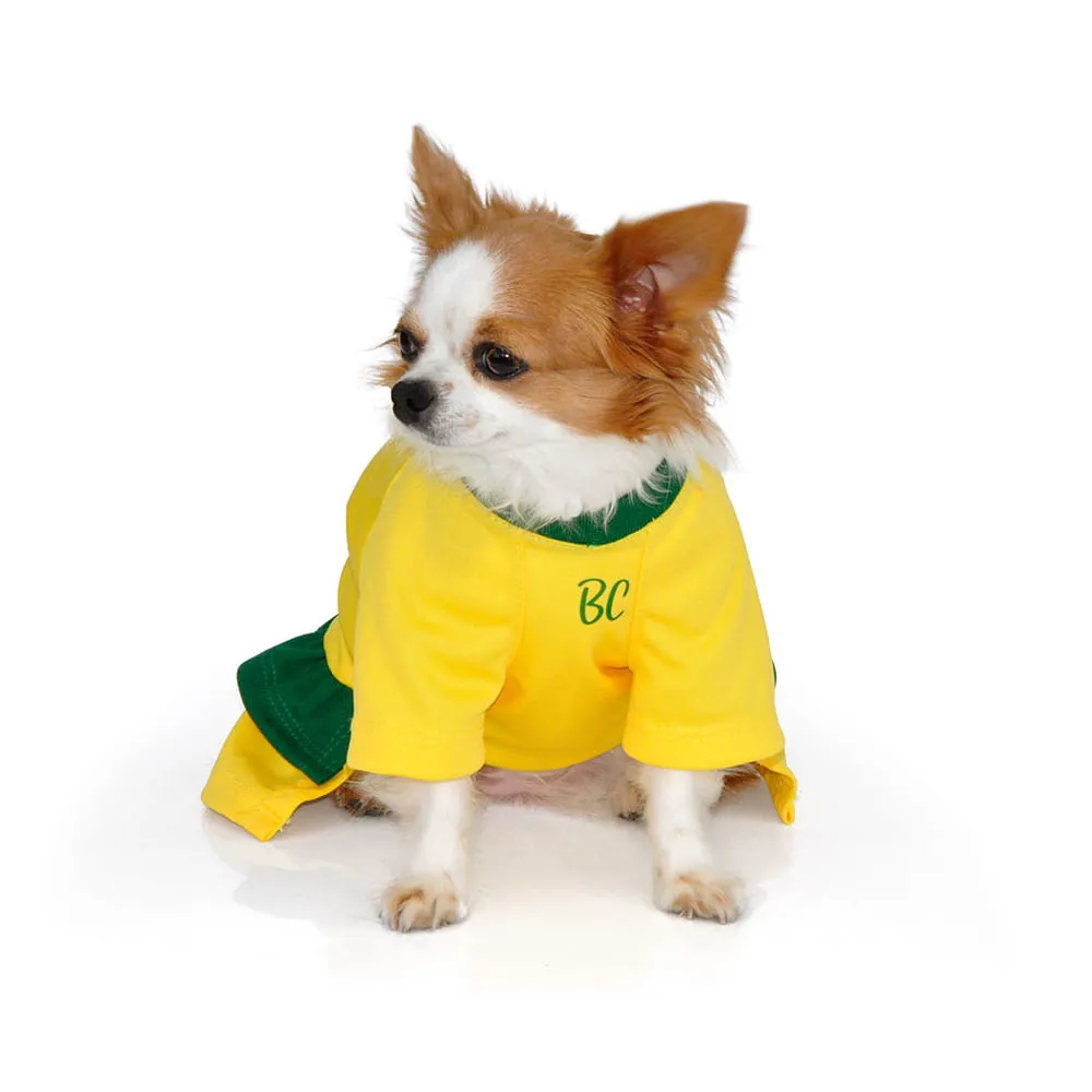 Vestido Brasil Cães Bichinho Chic