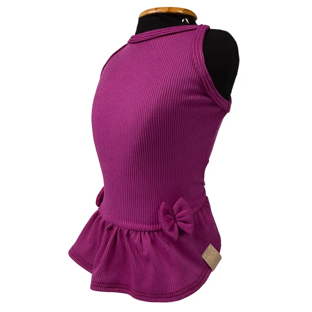 Vestido Canelado Roxo Fábrica Pet — foto 2