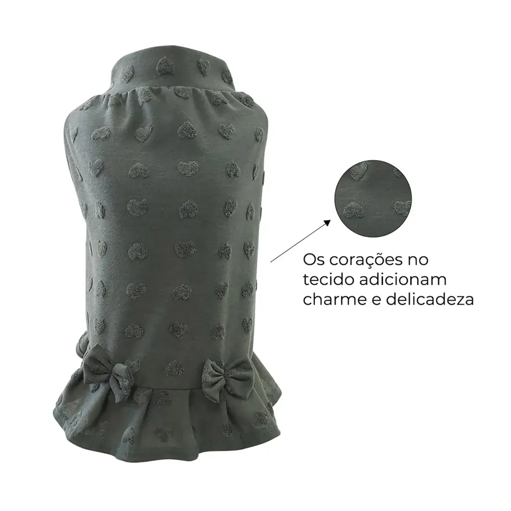 Vestido Coração Verde Fábrica Pet — foto 4