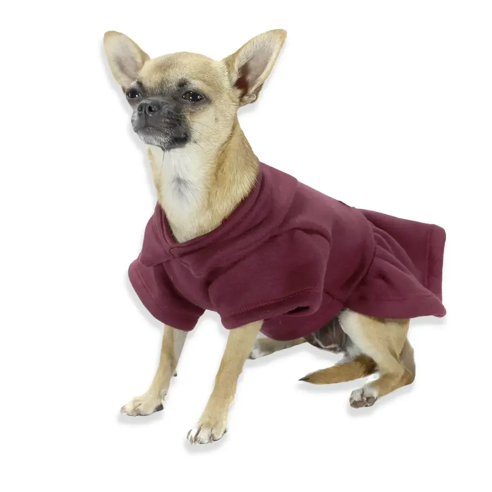 Vestido de Moletom Bichinho Chic Vinho — foto 4