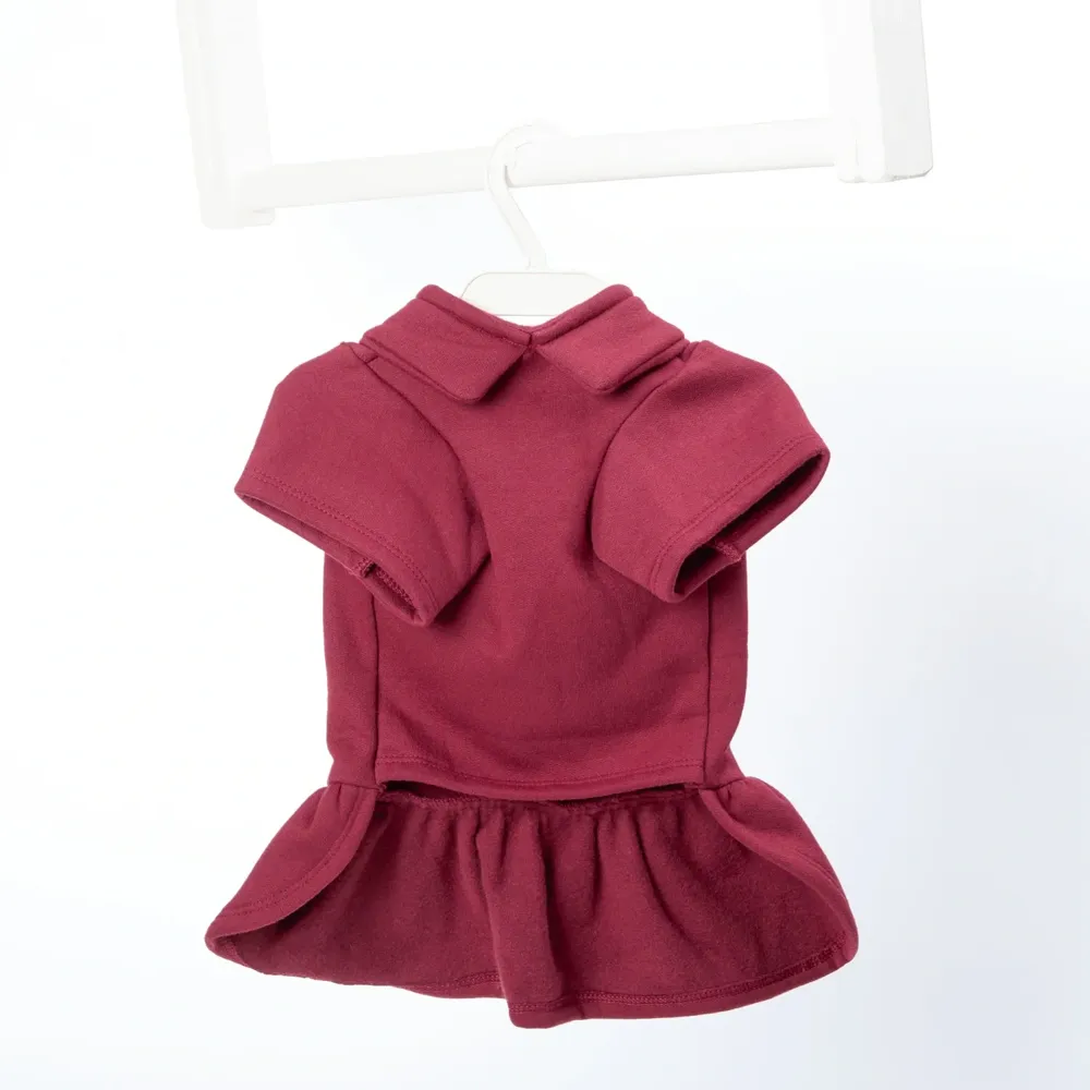 Vestido de Moletom Bichinho Chic Vinho — foto 6