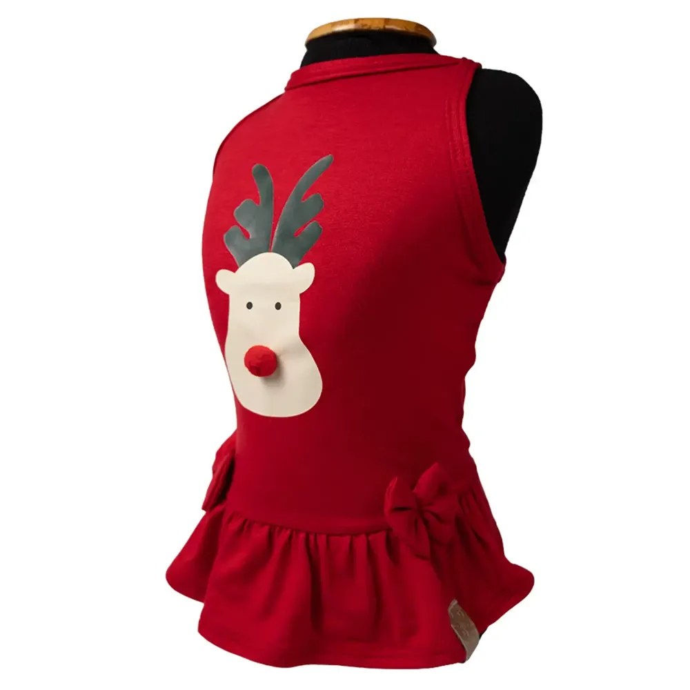 Vestido Natal Rena Vermelha Fábrica Pet — foto 2