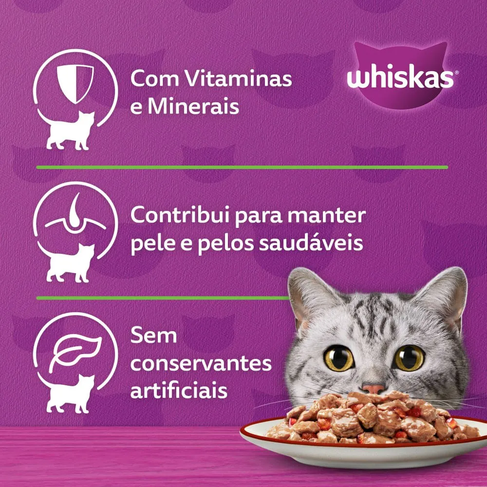 Ração Úmida Whiskas Sachê Carne Jelly Gatos Adultos — foto 4
