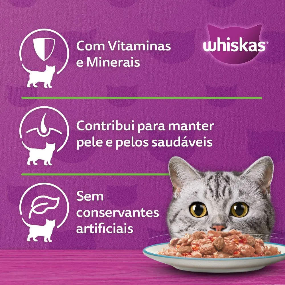 Ração Úmida Whiskas Sachê Peixe Jelly Gatos Adultos — foto 5