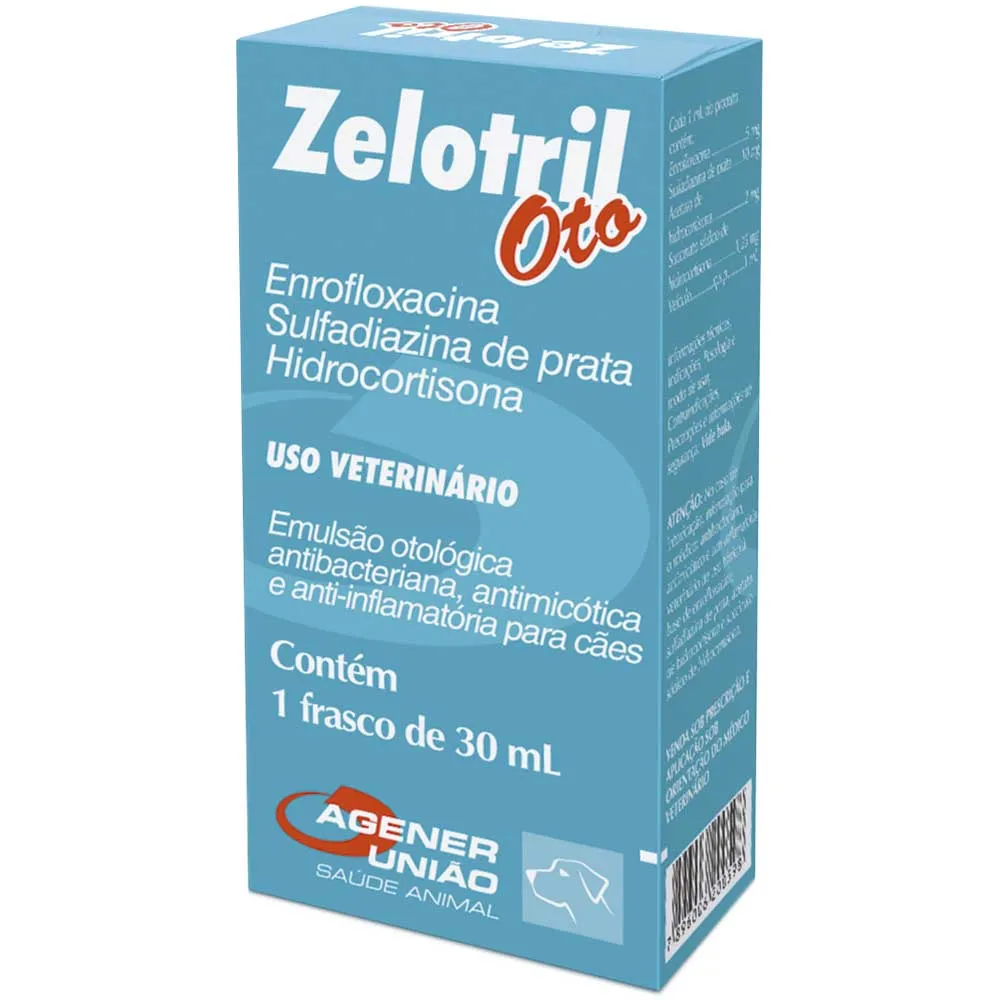 Zelotril Oto Emulsão Otológica para Cães